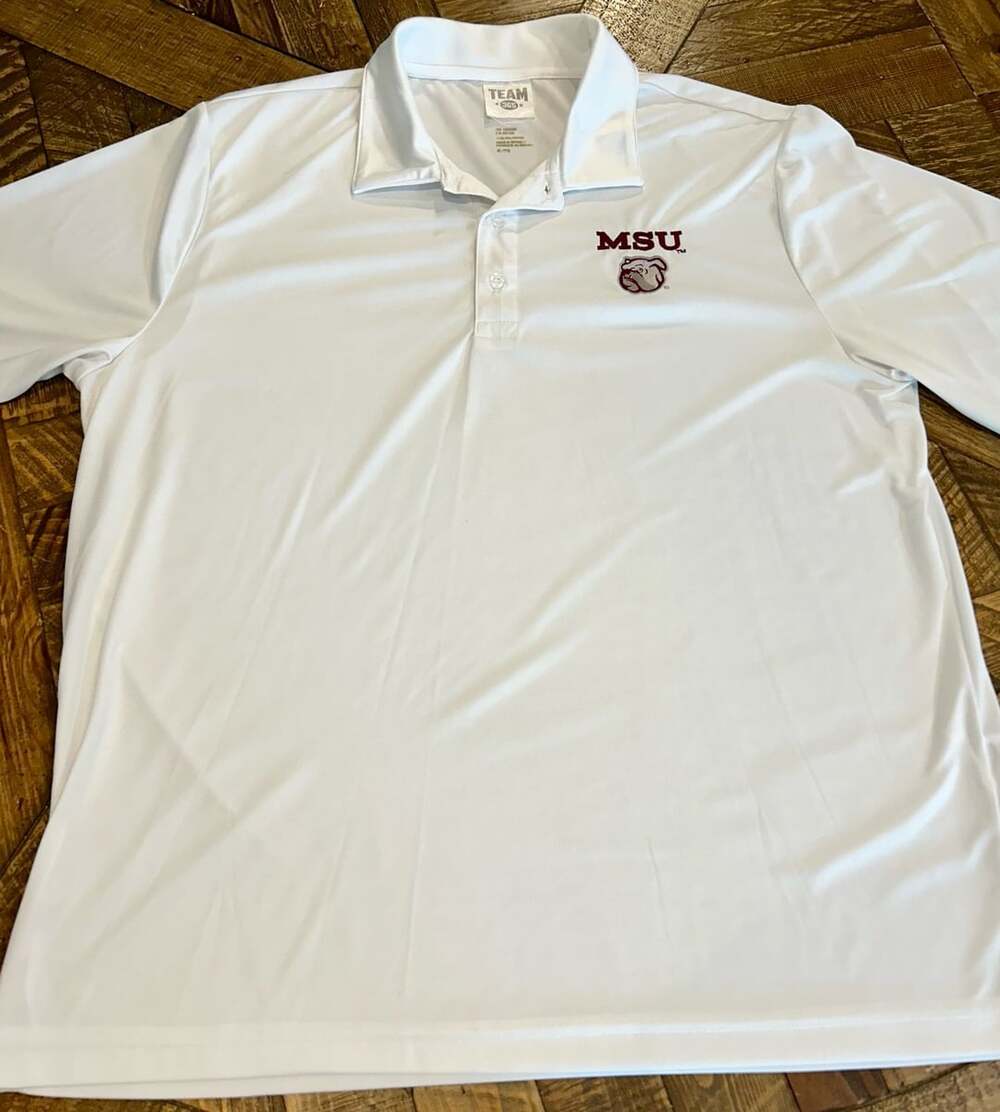 Team 365 Mississippi State Bulldogs Polo Size XL White